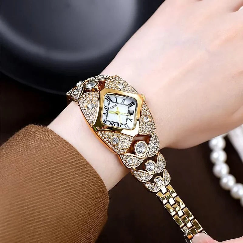 Women's Diamond-Studded Fashion Quartz Watch